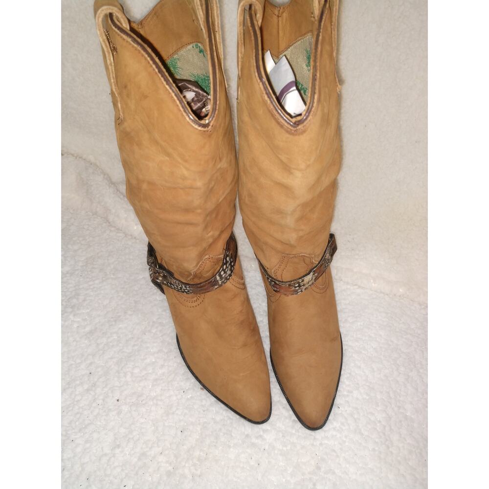 Maine Woods Leather Cowgirl Western Boots, Sz 7. Brand New!